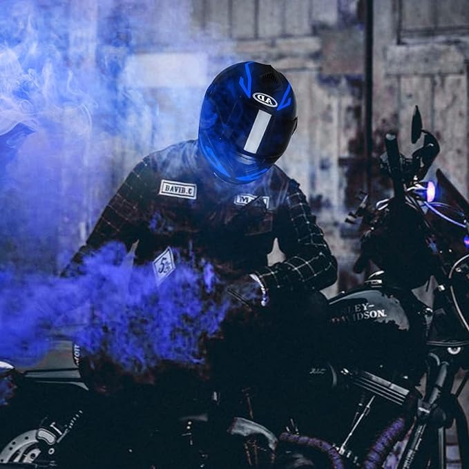 LED PARA CASCO DE MOTO AZUL